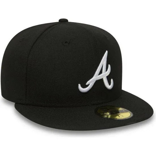 Gorra New Era Atlanta Braves 59Fifty Essential, Negro - Tinino Baseball & Sports