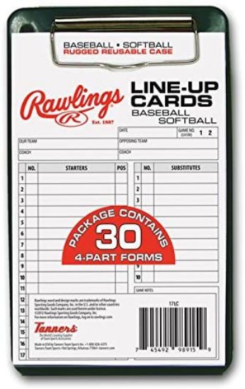 Tarjetas de Alineacion Rawlings Estuche +30 tarjetas Line Up