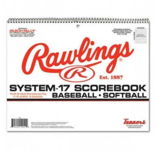 Scorebook-Libro de anotación de béisbol/softbol Rawlings System-17 (17SB) - Tinino Baseball & Sports
