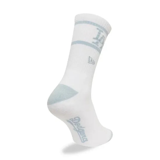 Calcetines New Era LA Dodgers MLB Seasonal Blanco y Azul (1 Par)