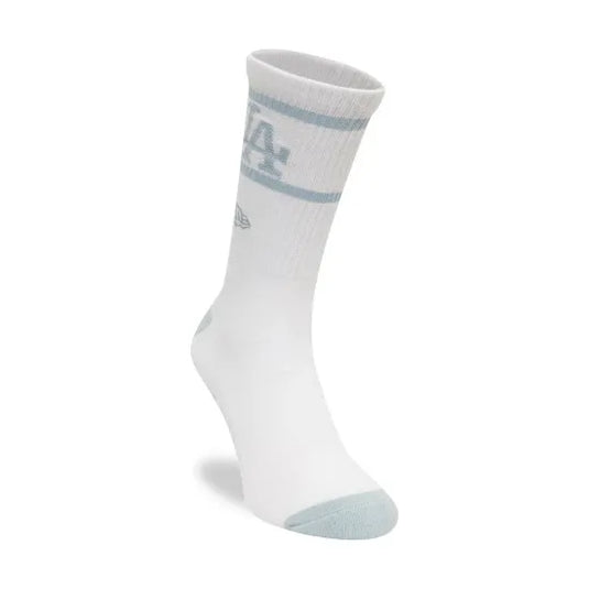Calcetines New Era LA Dodgers MLB Seasonal Blanco y Azul (1 Par)