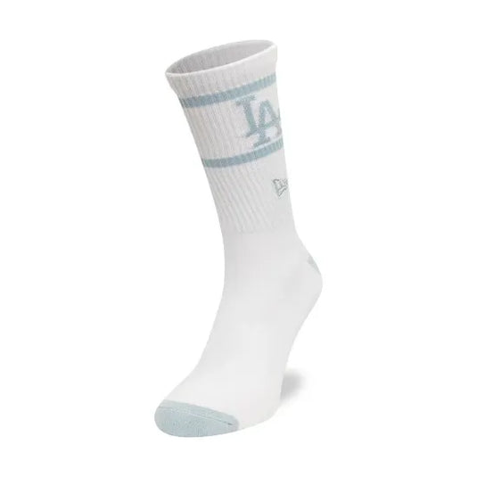 Calcetines New Era LA Dodgers MLB Seasonal Blanco y Azul (1 Par)