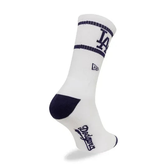 Calcetines New Era LA Dodgers MLB Seasonal Blanco y Azul Navy (1 Par) - Tinino Baseball & Sports
