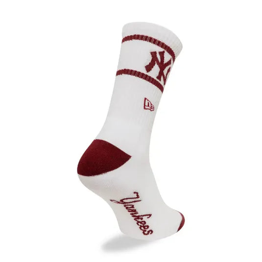 Calcetines New Era New York Yankees MLB Seasonal Blanco y Rojo (1 par)