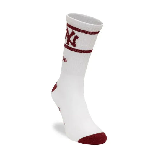 Calcetines New Era New York Yankees MLB Seasonal Blanco y Rojo (1 par)