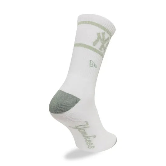 Calcetines New Era New York Yankees MLB Seasonal Blanco y Verde (1 par)