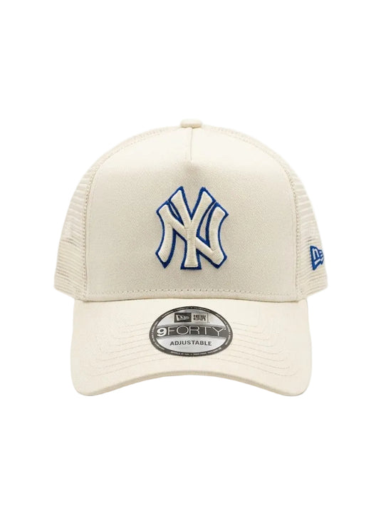 Gorra New Era 9FORTY Trucker – New York Yankees (Cream/Blue)