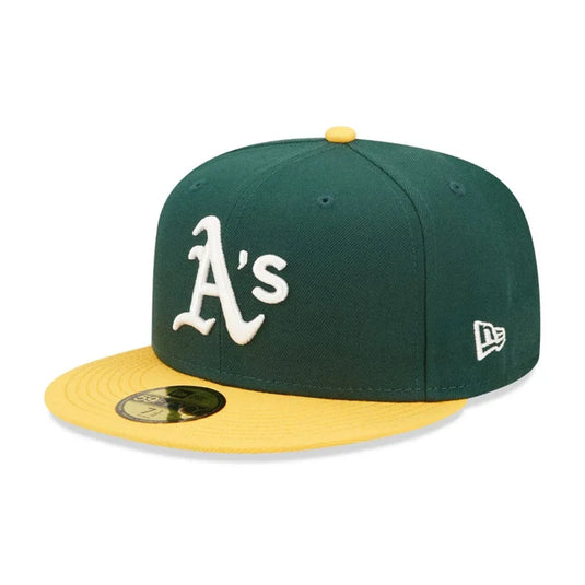 Gorra New Era Oakland Athletics MLB 59FIFTY Fitted Verde Oscuro - Tinino Baseball & Sports
