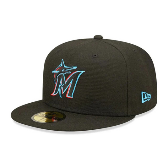 Gorra New Era Miami Marlins Authentic On Field Game Black 59FIFTY
