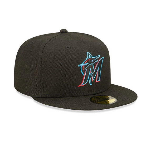 Gorra New Era Miami Marlins Authentic On Field Game Black 59FIFTY