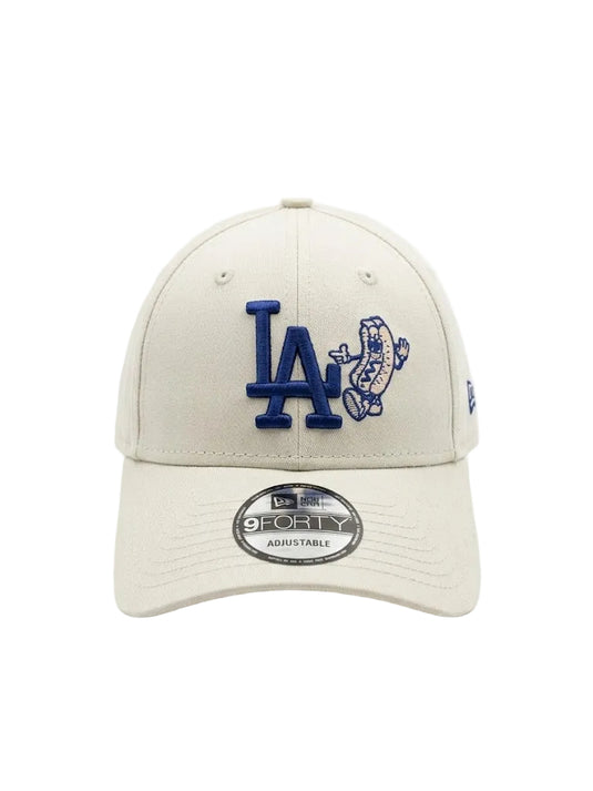 Gorra New Era 9FORTY Los Angeles Dodgers – Food Icon (Stone/Hot Dog)