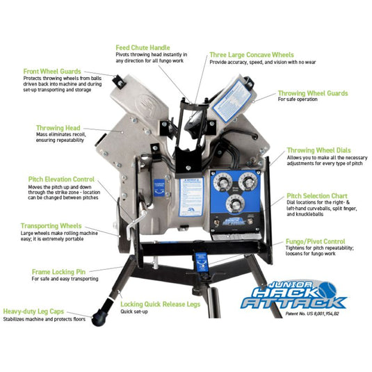 Maquina de Pitcheo SportsAttack Junior Hack Attack
