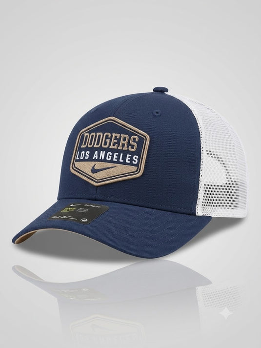 Gorra Nike Rise Trucker Los Angeles Dodgers – Navy & Desert Sand