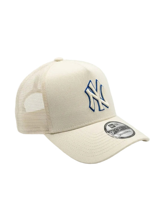 Gorra New Era 9FORTY Trucker – New York Yankees (Cream/Blue)