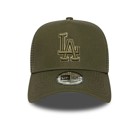Gorra New Era LA Dodgers MLB Outline 9FORTY E-Frame Trucker Verde