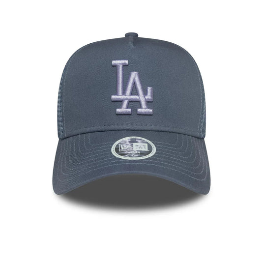 Gorra New Era LA Dodgers MLB League Essential 9FORTY A-Frame Trucker Mujer Azul Oscuro