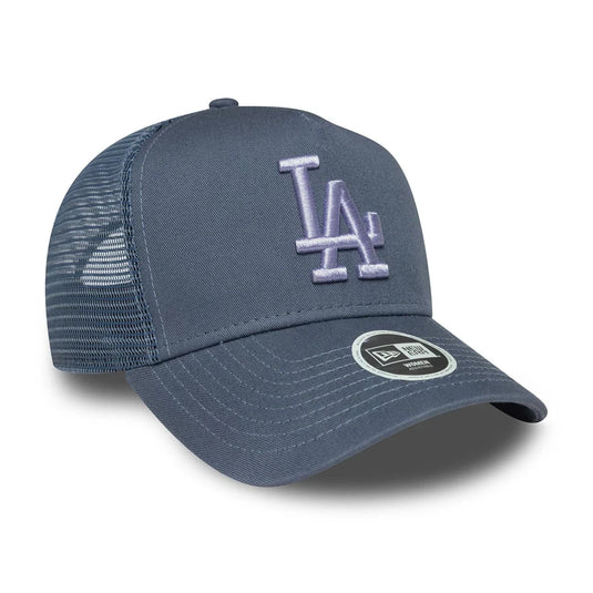 Gorra New Era LA Dodgers MLB League Essential 9FORTY A-Frame Trucker Mujer Azul Oscuro