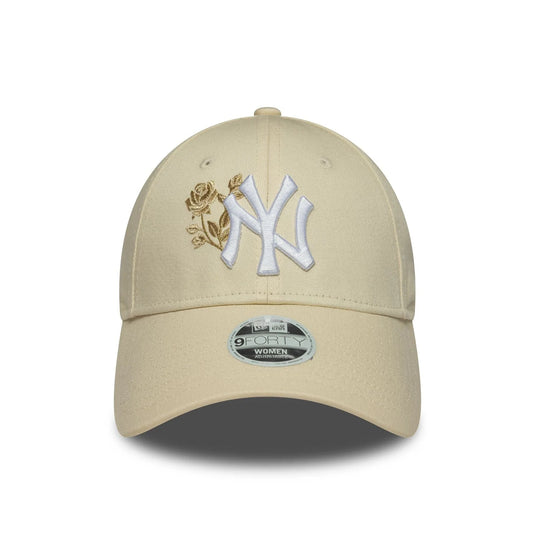 Gorra New York Yankees MLB Rose 9FORTY Mujer Crema