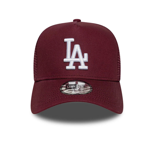 Gorra New Era LA Dodgers MLB League Essential 9FORTY A-Frame Trucker Rojo Oscuro