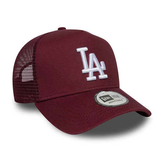 Gorra New Era LA Dodgers MLB League Essential 9FORTY A-Frame Trucker Rojo Oscuro