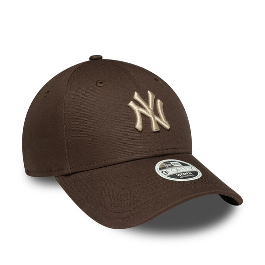 Gorra New Era New York Yankees MLB League Essential 9FORTY Mujer Marrón Oscuro