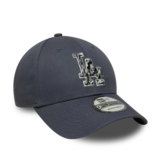 Gorra New Era MLB Outline Camo LA Dodgers 9FORTY Gris