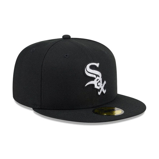 Gorra MLB Rhinestone Badge Chicago White Sox 59FIFTY Fitted Negro