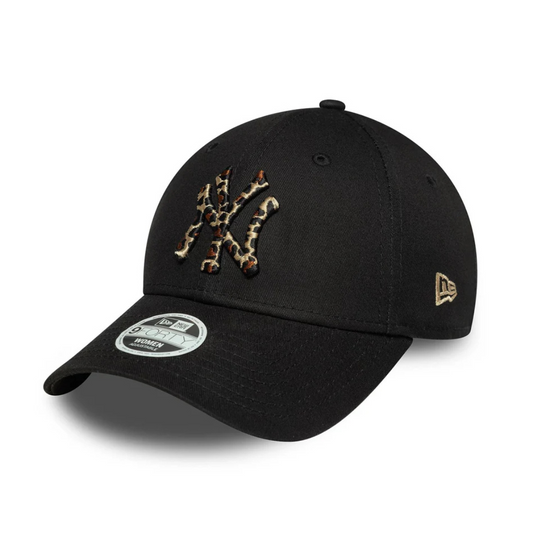 Gorra New York Yankees MLB Leopard Infill 9FORTY Mujer Negra