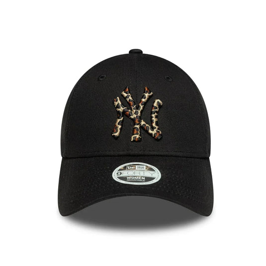 Gorra New York Yankees MLB Leopard Infill 9FORTY Mujer Negra - Tinino Baseball & Sports