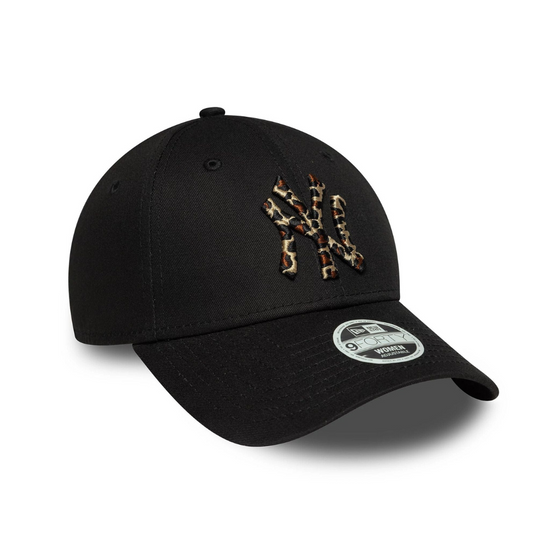 Gorra New York Yankees MLB Leopard Infill 9FORTY Mujer Negra