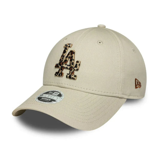 Gorra LA Dodgers MLB Leopard Infill 9FORTY Mujer Crema - Tinino Baseball & Sports