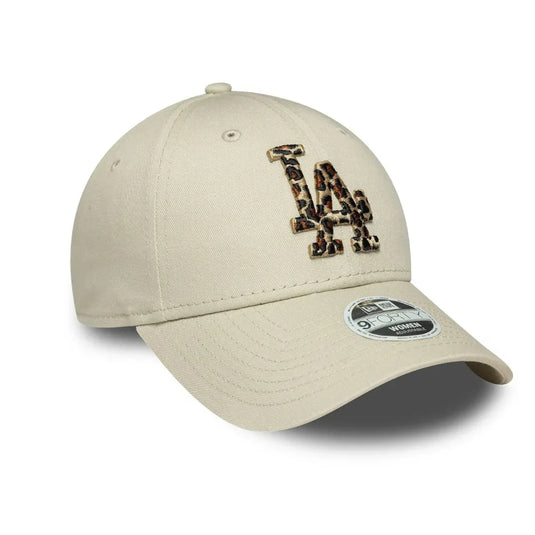 Gorra LA Dodgers MLB Leopard Infill 9FORTY Mujer Crema - Tinino Baseball & Sports