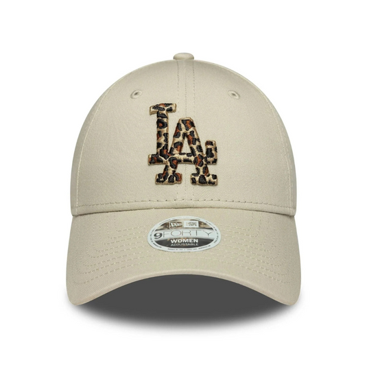 Gorra LA Dodgers MLB Leopard Infill 9FORTY Mujer Crema