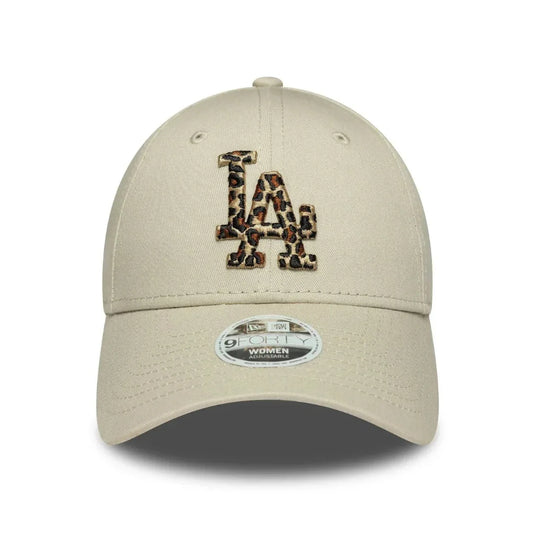 Gorra LA Dodgers MLB Leopard Infill 9FORTY Mujer Crema - Tinino Baseball & Sports