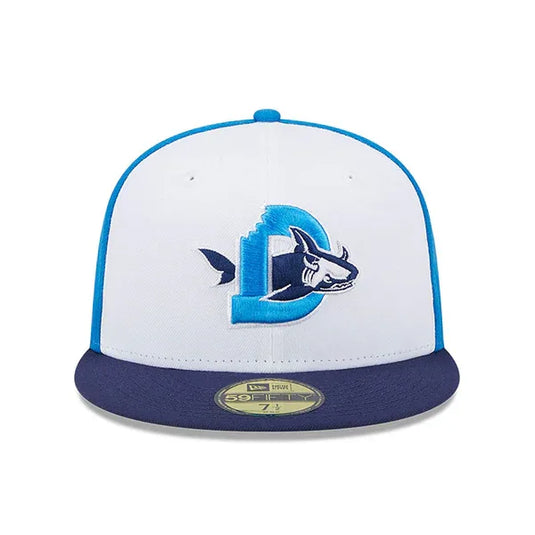 Gorra New Era Durham Bull Sharks 59FIFTY Blanco - Tinino Baseball & Sports