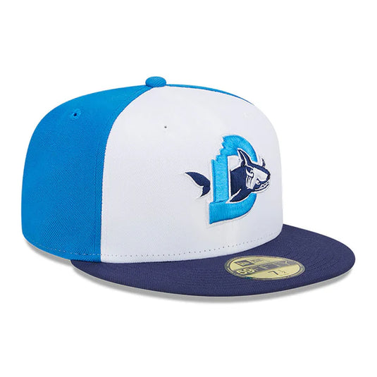 Gorra New Era Durham Bull Sharks 59FIFTY Blanco