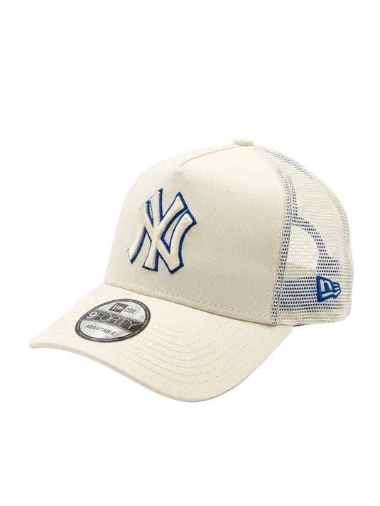 Gorra New Era 9FORTY Trucker – New York Yankees (Cream/Blue)
