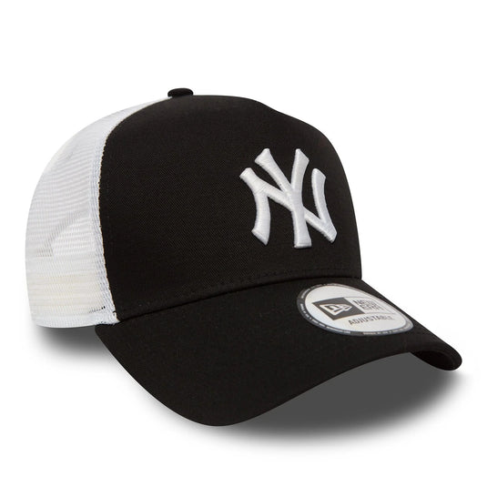 Gorra de camionero negra New York Yankees Clean A-Frame