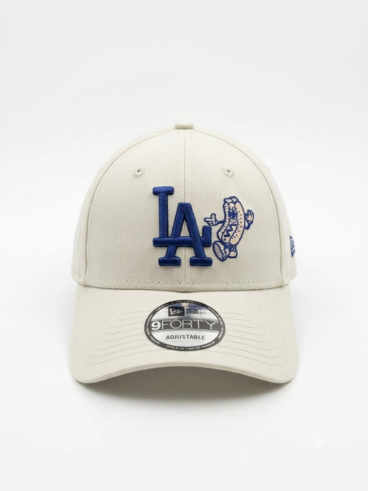 Gorra New Era 9FORTY Los Angeles Dodgers – Food Icon (Stone/Hot Dog)