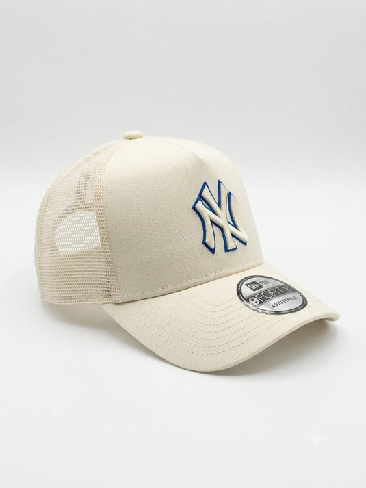 Gorra New Era 9FORTY Trucker – New York Yankees (Cream/Blue)