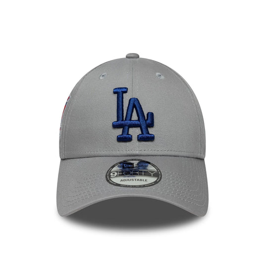Gorra New Era Los Angeles Dodgers MLB Side Patch 9FORTY Gris