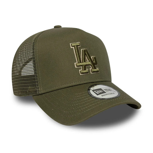 Gorra New Era LA Dodgers MLB Outline 9FORTY E-Frame Trucker Verde