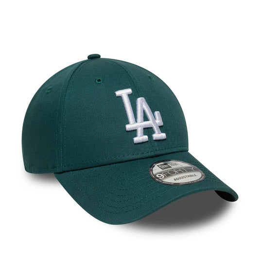 Gorra New Era LA Dodgers MLB League Essential 9FORTY E-Frame Verde Oscuro - Tinino Baseball & Sports